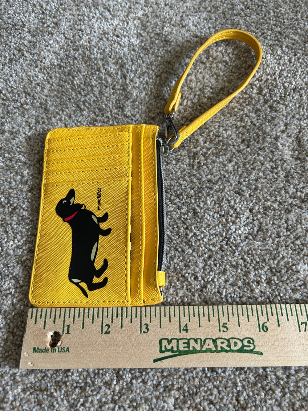 Yellow Dachshund Wristlet Card Holder by Marc Tetro - Picture 6 of 6